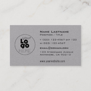 Modern Anpassningsbar Logotyp Grått Masculine-Aff Visitkort