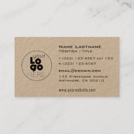 Modern Anpassningsbar Logotyp Kraft Masculine Affä Visitkort