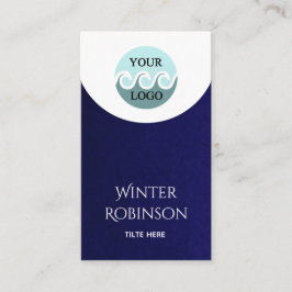 Modern anpassningsbar logotyp minimalistisk midnat visitkort