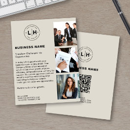 Modern Anpassningsbar Logotyp Photo QR Business Flygblad