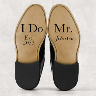 Modern Anpassningsbar, mr I Do Groom Bröllop Shoes Klistermärken