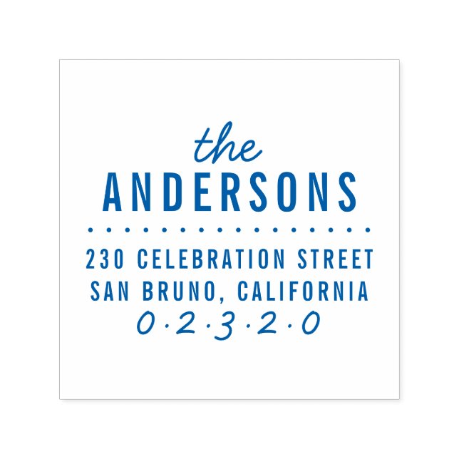 Modern Anpassningsbar Namn och Returadress med fet Självfärgande Stämpel (Design)