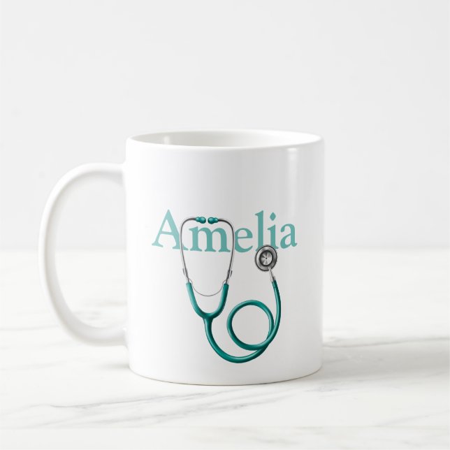 Modern anpassningsbar Nytt Doktor-födelsedagsprese Kaffemugg (Vänster)