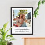 Modern Anpassningsbar, offertfoto Poster<br><div class="desc">Skapa egen anpassningsbar- och fototeckning poster väggkonst. Innehåller personligens text i modern typografi och ett av dina favoritbilder i bilder.</div>