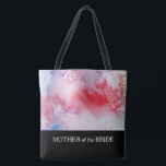 Modern anpassningsbar personlig bröllop tygkasse<br><div class="desc">Modern handmålad vattentork,  röd,  rosa,  blå färg. Anpassningsbar: Budens mamma,  påse bröllop,  namn på baksidan. Du kan enkelt ändra texten längst fram i "Bridesmaid,  Made of Honor osv." och lägga till ett namn längst bak.</div>