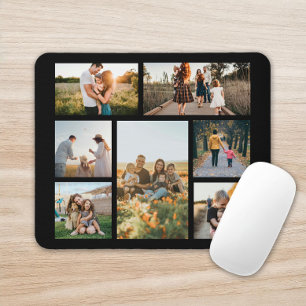 Modern Anpassningsbar Photo Collage Family Personl Musmatta