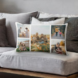 Modern Anpassningsbar Photo Collage Lumbarkudde<br><div class="desc">Skapa din egen anpassningsbar fotokudde,  lägg bara till bilder som du vill ha för en personlig-familj dekorativ kudde.</div>