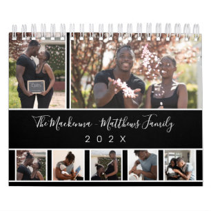Modern Anpassningsbar Photo Collage Skapar din ege Kalender