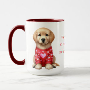 Modern Anpassningsbar Photo Hund Valentines day Mugg