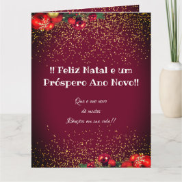 Modern Anpassningsbar Photo jul Feliz Natal Kort