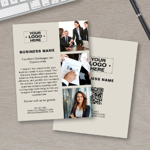 Modern Anpassningsbar Photo Logotyp QR Corporate B Flygblad