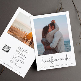 Modern Anpassningsbar Photo Namn Simple Qr Code Sp Spara Datumet