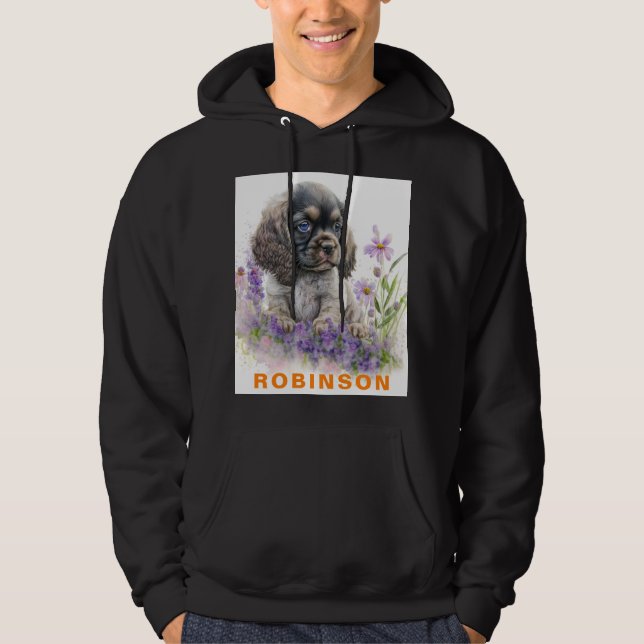 Modern Anpassningsbar Photo och Namn Personlig Fun Hoodie (Framsida)