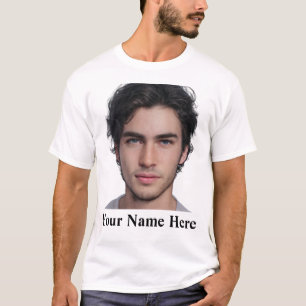 Modern Anpassningsbar porträtt-fotomall för namn T Shirt