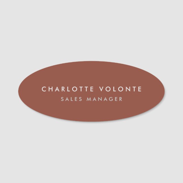 Modern Anpassningsbar Professionell Namn Namnbricka (Framsida)