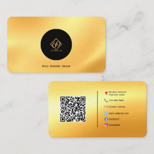 Modern Anpassningsbar QR-Affärskort med Logotyp Visitkort