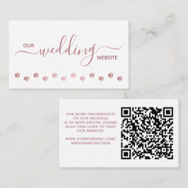 Modern Anpassningsbar Ro Guld Hund Pet Bröllop QR- Tilläggskort