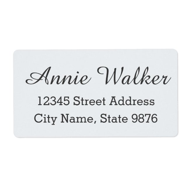 Modern Anpassningsbar Shipping Label - Clear Snö W Fraktsedel (Framsidan)