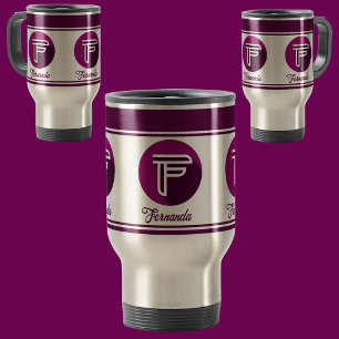Modern Anpassningsbar Snyggt Namn Monogram Brev (F Resemugg