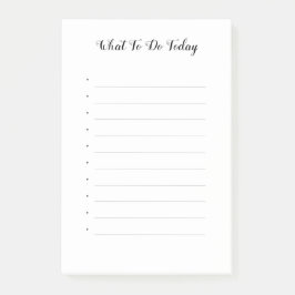 Modern Anpassningsbar svart länkad till Do List Post-it Block