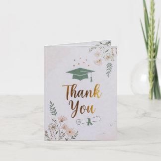 Modern Anpassningsbar Tacksamhetskort för Examen Tack Kort