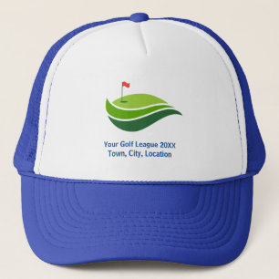Modern Anpassningsbar Text Golf Hat - Personal Lea Keps