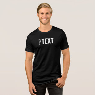 Modern Anpassningsbar Text Template Manar Black T Shirt