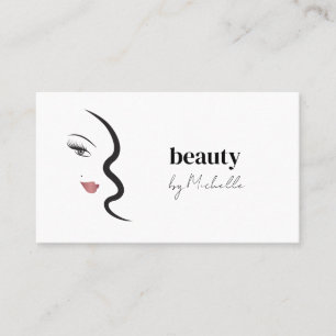 Modern Ansikte Beauty Makeup - minimalistisk enkel Visitkort