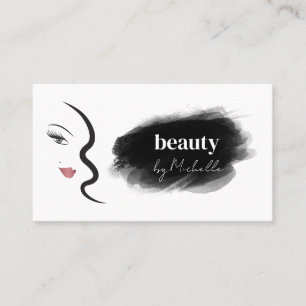 Modern Ansikte Beauty Makeup - minimalistisk enkel Visitkort