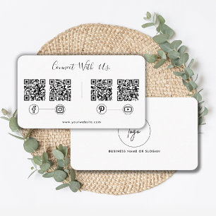 Modern anslutning med USA QR Code Social Media Log Visitkort