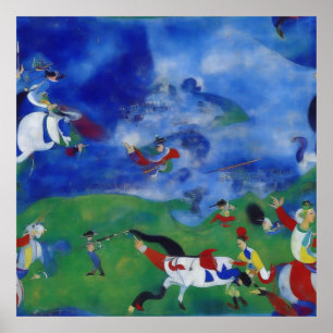 Modern antagsionist och antika kinesiska slaget poster