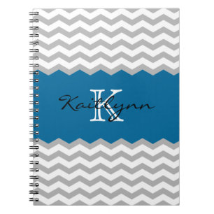 Modern anteckningsbok för Monogram för Med Spiral