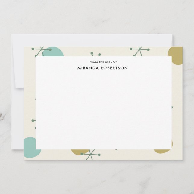 Modern anteckningskort för Retro Mid Centres (Framsida)