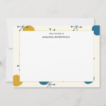 Modern anteckningskort för Retro Mid Centres