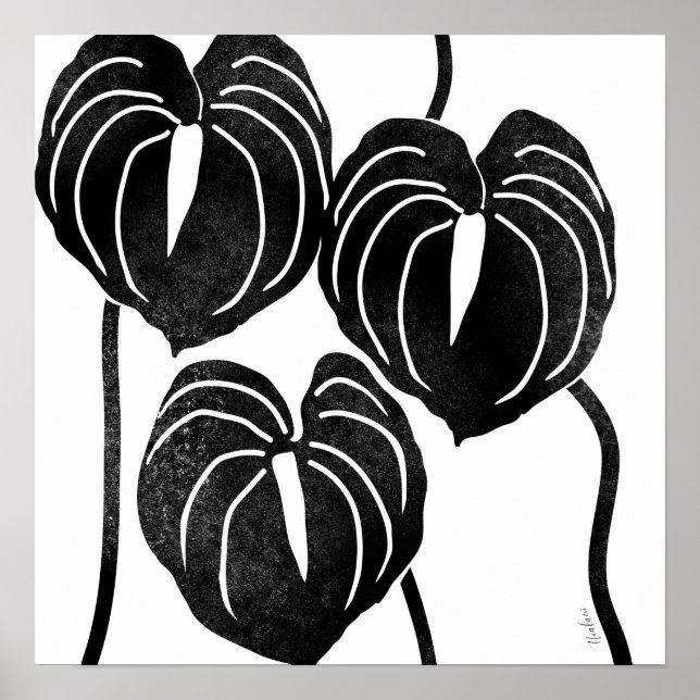 Modern Anthurium - poster och digitalavtryck (Framsidan)