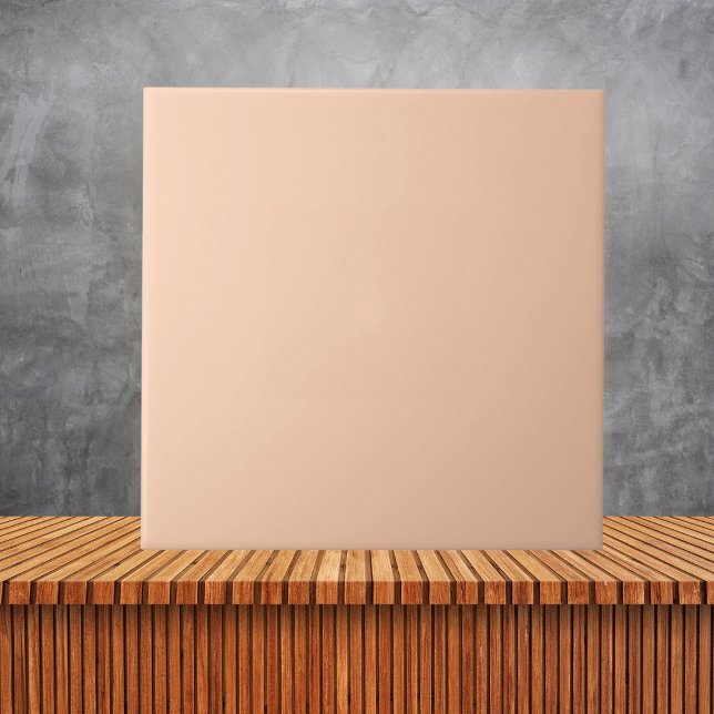 Modern Apricot Plain Solid Färg Kakelplatta (Skapare uppladdad)