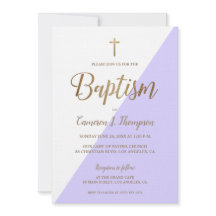 Modern aptism i Lila Vita Guld