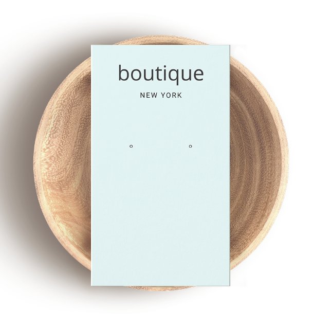 Modern Aqua Blue Long Earring Visning Card Visitkort (Skapare uppladdad)
