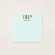 Modern Aqua Blue Stud Earring Visning Card
