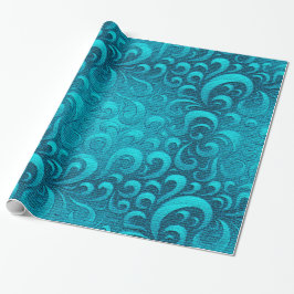 Modern Aqua Blue-Trendig Presentpapper