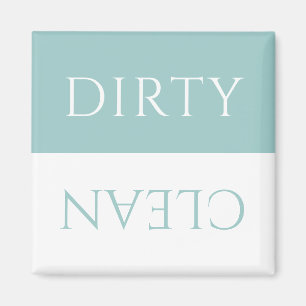 Modern Aqua Himlar Blue White Dirty/Clean Dishwash Magnet
