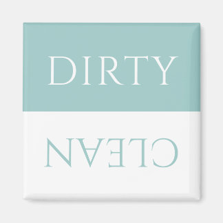 Modern Aqua Himlar Blue White Dirty/Clean Dishwash Magnet