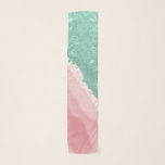 Modern Aqua Teal Rosa Glitter Watercolor Beach Sjal<br><div class="desc">Den här konstverket och den moderna konstbilden på stranden är perfekt för chic och glamorösa sommarvibes. Den har handmålad vattenfärg och bubblegum rosa abstrakt sandstrand med faux tryckt akvatal grönt sparkly glitter. Det är gigantiskt, elegant, söt och unikt! ***VIKTIG DESIGN-ANMÄRKNING: Om du vill ha en anpassad design-begäran, t.ex. matchande produktbegäranden,...</div>