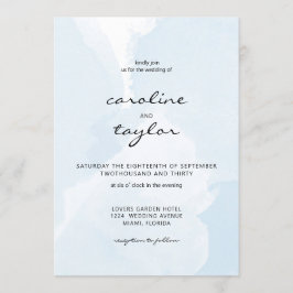 Modern, aquarell, minimalistic Wedding Collection Inbjudningar