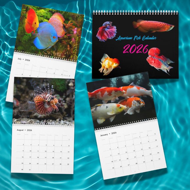 Modern Aquarium Fish 2026 Photo Personalized  Kalender (Skapare uppladdad)