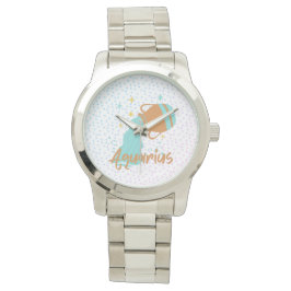 Modern Aquarius Vatten Bearer Zodiac Armbandsur