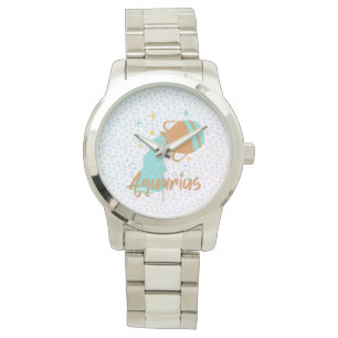 Modern Aquarius Vatten Bearer Zodiac Armbandsur