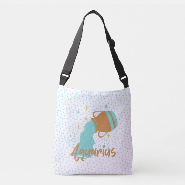 Modern Aquarius Vatten Bearer Zodiac Axelväska (Framsida)