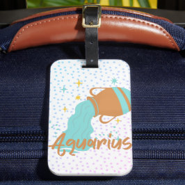 Modern Aquarius Vatten Bearer Zodiac Bagagebricka