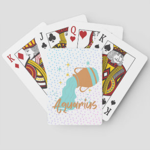 Modern Aquarius Vatten Bearer Zodiac Casinokort